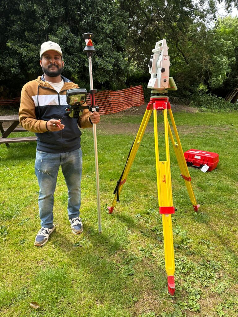 Confident and ready to set out using the Leica TS16